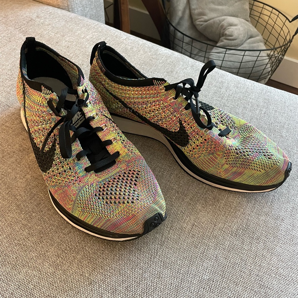 Mens Nike Flyknit racer running shoes